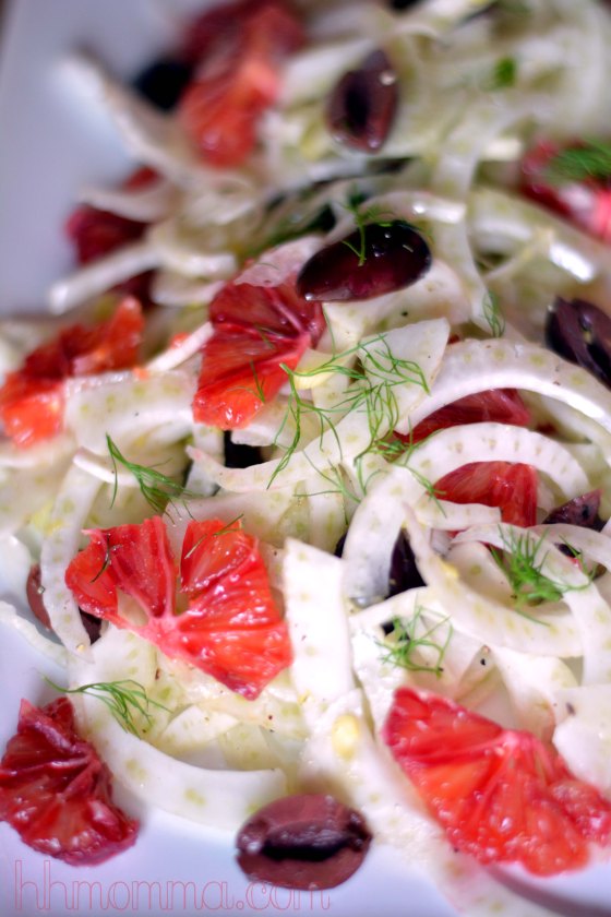 Sicilian Fennel Salad with Blood Oranges and Olives. Looking for a new dish to impress? This salad will never fail! Check out the recipe at hhmomma.com